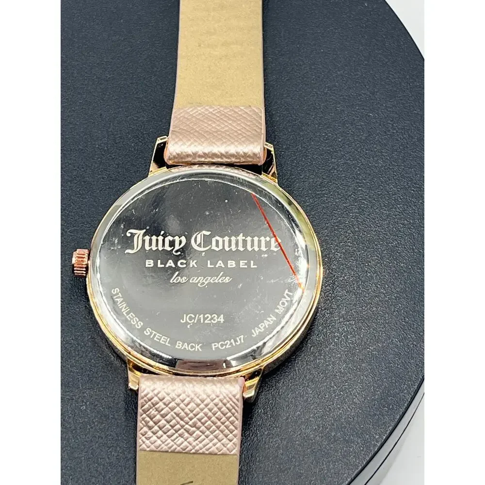 Juicy Couture Black‎ Label JC/1234RGPK Heart Diamond metallic rose gold Watch